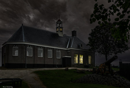 Church of Schokland by night